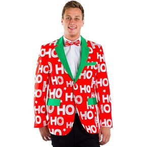 Tipsy Elves Ho Ho Holla Blazer with Tie, 42