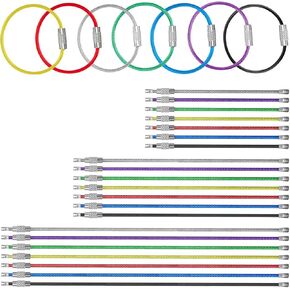 21 Pack Men Keychain Key rings for Key Tags, Keyrings(Colorful)