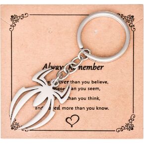 Kivosliviz Spider Keychain Man Super Inspired Hero Gifts for Men Spider Jewelry Man
