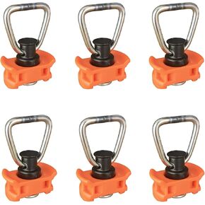 6 Pack Single Stud L-Track Fitting with D Ring for L Track