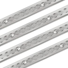 lukar 4 Pack Aluminum L Track, 48 Inch L Track Rail, 4ft L Track Tie Down Rail Heavy Duty Airline Style L- Track for Enclosed Trailer, Trucks, Vans, Pickup