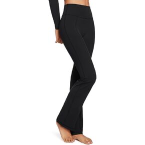 High Waist Mini Flared Leggings for Women 31" Bootcut Tummy Control Casual Lounge Yoga Pants