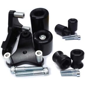 Shogun Suzuki GSXR600 GSXR 600 GSXR750 GSXR 750 2011 To 2023 Black Complete No Cut Frame Slider Kit Includes No Cut Frame Sliders Swing Arm Spools and Bar Ends - 755-5459 - MADE IN THE USA