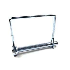 (Silver) 10 Pieces Square Pto Pin 3/8 Inch (9.21MM) Heavy Duty Trailer Coupler Pin, Wire Lock Pin, Quick Release Pin for Farm Trailers Wagons Lawn Garden Safety Pin