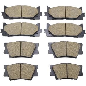 D1212 D1293 Front Rear Ceramic Disc Brake Pads Set Compatible With 2007-2018 Lexus ES350,2008-2018 Avalon, 2007-2017 Camry,8PCS