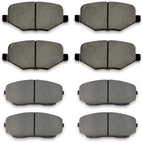 front rear Brake Pads Compatible with Ford Edge 2011-2014,Lincoln Mkx 2011-2015 (‎D1258,D1377)