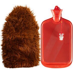 Peterpan Hot Water Bottle with Luxury Faux Fur Cover, Size: XXX-Large, Hot Water Bottles for Pain Relief, BPA & PVC Free, 100 Fl Oz Capacity, Original, Rich Teddy Golden-Brown