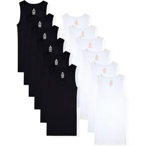 Studio 3 Women's 12 Piece Pack Slim Knit Sleeveless Casual Basic Ribbed Tank Tops