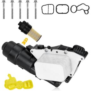Youxmoto Engine Oil Cooler Filter Housing Assembly, Fits for Mini Cooper Countryman Clubman 1.5L L3. 2.0L L4 2014 2015 2016 2017 2018 2019 ; Fits for BMW i8 X1 X2 1.5L 2.0L 2014-2020, Fits 11428585235