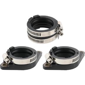 MOTOALL 3 Pcs Carb Intake Manifold Boot Fit for Honda VTX1300 Motorcycle 2003-2009 Replaces 16211-MEA-670