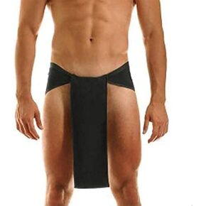 4 X Indian Traditional Underwear Langot Supporter loincloth Underpants Briefs Organic Cotton Black, Free Size (4 pc)
