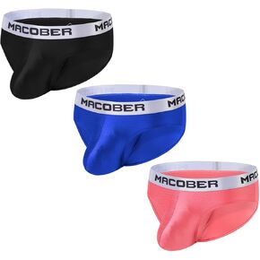 Mens Sexy Underwear Briefs Pack Bulge Enhancing Pouch Stretch Bikini Underwear for Men