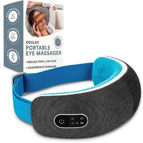 LifePro Portable FSA/HSA Eligible Eye Massager with Heat and Vibration-4 Soothing Modes for Compression Massage to Help Reduce Puffy and Dry Eyes-Rechargeable Heated Migraine Mask with Bluetooth Music