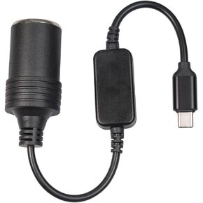 USB C Male to 12V Car Cigarette Lighter Socket Female Cable Converter, 2 Ft USB to Cigarette Lighter Adapter Cable, Max 10W Fit for Dash Cam, GPS, E-Dog, Car Accessories