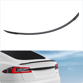 BASENOR Tesla Model S Performance Spoiler ABS Material Rear Spoiler Wing OEM (Matte Carbon Fiber) Rear Trunk Lip Model S Pro Accessories Custom Fit 2022-2025