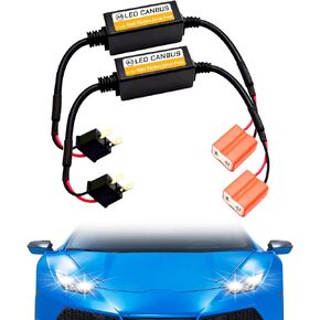 2PCS Car LED Headlight Decoder, 9006/9005 Blinker Resistor Hid LED Conversion Kit Warning Error Decoder Universal Anti Flicker Relay Canceller Capacitor Resistor Harness Adapter（9006/9005）
