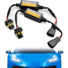 قطعتان من وحدة فك ترميز المصابيح الأمامية للسيارة، 9006/9005 مجموعة تحويل LED لمقاومة الوامضة Hid LED، وحدة فك ترميز الأخطاء العالمية المضادة للوميض ومحول سرج مقاوم السعة (9006/9005) in Kuwait