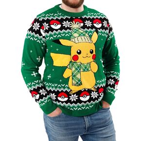 Pokemon Christmas Sweater Mens | Pikachu Christmas Sweaters For Men | Mens Christmas Jumper