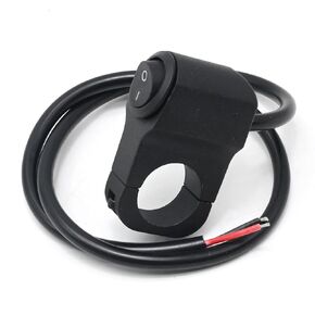 7/8 Inch Motorcycle Handlebar Switch 12V Waterproof ATV Handlebar Aluminum Alloy Toggle Switch for Motorbike Fog Lamp Head Light Electrical System (22mm)