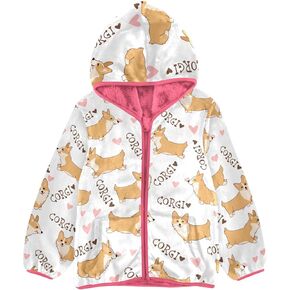Aflyko Girls Fleece Coat Zip-Up Hoodie Warm Outerwear Kids Hooded Jacket 3-10T