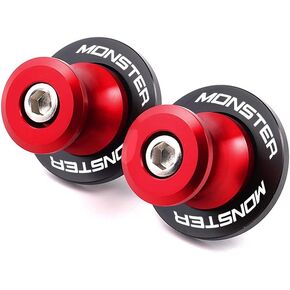 MOWOK For DUCATI For DUCATI MONSTER 695 696 796 797 821 Monster 821 1200 1200S 1200R Motorcycle Accessories M6 Swingarm Spool Slider Stand Screws (Red)