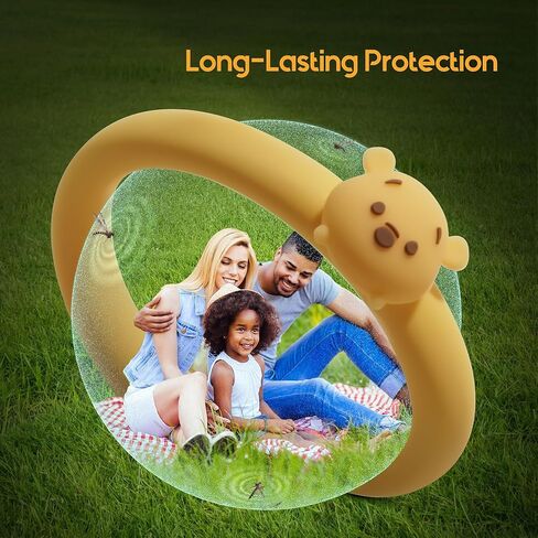 أساور طاردة للبعوض للأطفال والصغار، عصابات طبيعية طاردة للحشرات قابلة لإعادة الاستخدام، سوار معصم مقاوم للماء خالٍ من DEET لأساسيات السفر والتخييم في الهواء الطلق (أخضر) in Kuwait