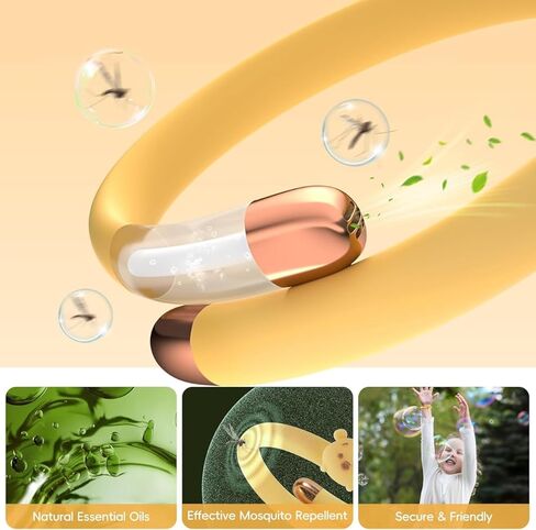 أساور طاردة للبعوض للأطفال والصغار، عصابات طبيعية طاردة للحشرات قابلة لإعادة الاستخدام، سوار معصم مقاوم للماء خالٍ من DEET لأساسيات السفر والتخييم في الهواء الطلق (أخضر) in Kuwait