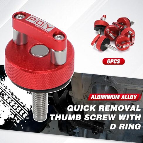 Hard Top Quick Removal Fastener Thumb Screw Integrated D Ring Bolts Compatible with Jeep Wrangler JK 2007-20018 JL 2018-2022 and Gladiator JT (RED) in Saudi Arabia