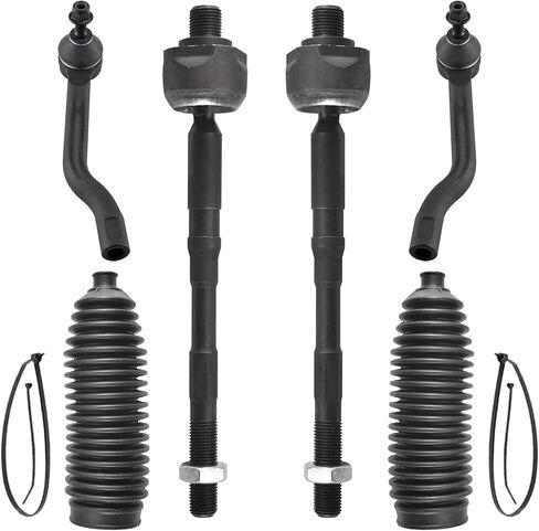 ASTARPRO - مجموعة قضبان ربط أمامية مكونة من 6 قطع لـ 14-20 Nissan Rogue، 17-22 Rogue Sport، 17-23 Qashqai، 4 قضبان ربط داخلية وخارجية 2 حذاء 2014 2015 2016 2017 2018 2019 2020 2021 2022 2023 in Saudi Arabia