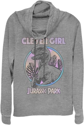 Jurassic World Cleverest Girl Women's Cowl Neck Long Sleeve Knit Top in Saudi Arabia