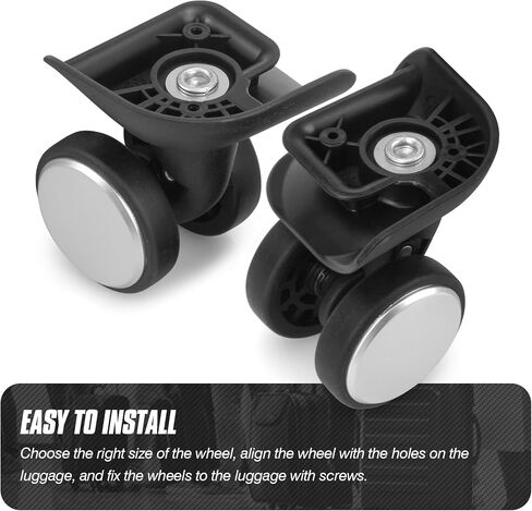 2pcs Luggage Wheel Replacement, Suitcase Swivel Casters Plastic for DIY Repair, Spinner Wheels Mute 360 Degree Rotation, A159B in Saudi Arabia