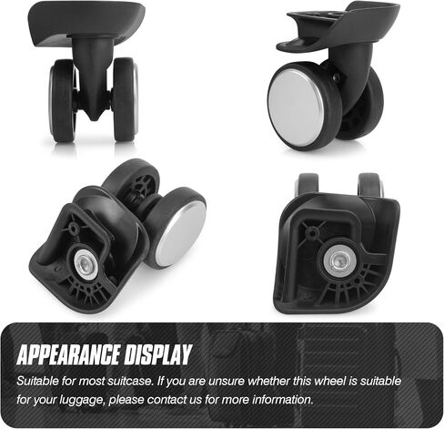 2pcs Luggage Wheel Replacement, Suitcase Swivel Casters Plastic for DIY Repair, Spinner Wheels Mute 360 Degree Rotation, A159B in Saudi Arabia