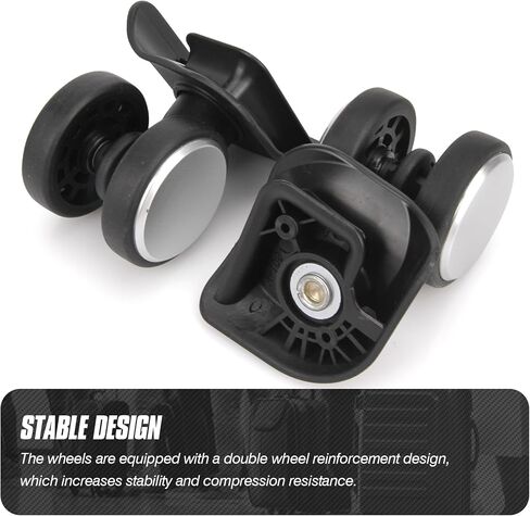 2pcs Luggage Wheel Replacement, Suitcase Swivel Casters Plastic for DIY Repair, Spinner Wheels Mute 360 Degree Rotation, A159B in Saudi Arabia