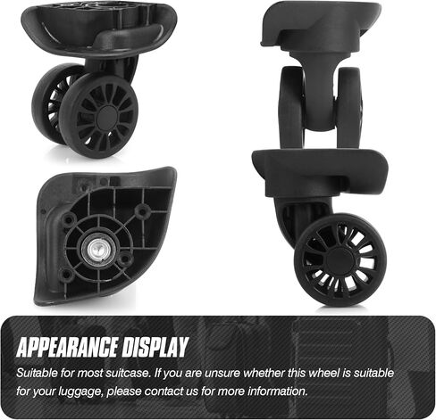 2pcs Luggage Wheel Replacement, Suitcase Swivel Casters Plastic for DIY Repair, Spinner Wheels Mute 360 Degree Rotation, A159B in Kuwait