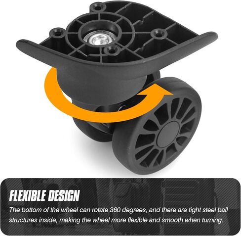 2pcs Luggage Wheel Replacement, Suitcase Swivel Casters Plastic for DIY Repair, Spinner Wheels Mute 360 Degree Rotation, A159B in Kuwait