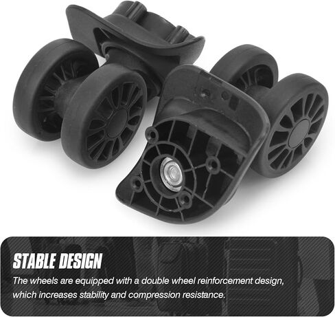 2pcs Luggage Wheel Replacement, Suitcase Swivel Casters Plastic for DIY Repair, Spinner Wheels Mute 360 Degree Rotation, A159B in Kuwait