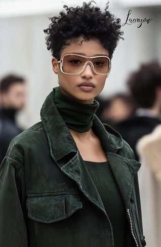 Y2k Wrap Around Sunglasses with Large Shield Shades, Big Metal Temple Retro 90s Style Futuristic Sunnies UV400 LA042 in Saudi Arabia