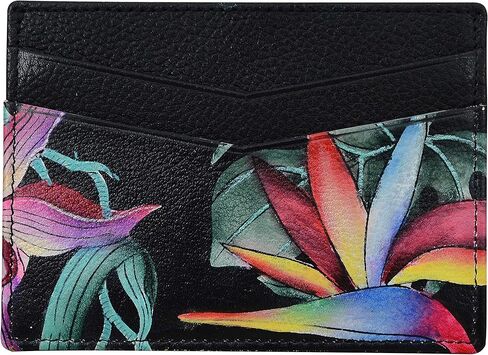 حافظة بسحاب لمفتاح RFID من الجلد مرسومة يدويًا للنساء من Anuschka in Kuwait