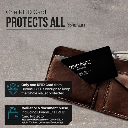 RFID & NFC Blocking Card - Anti-Theft Security for Credit/Debit/ID Card. Secure Your Identity and Finance Information with a Slim-Design Card Protector, 2 pcs. (Black) in Saudi Arabia