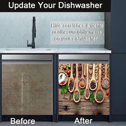 Winter Snow Scene Kitchen Decor Dishwasher Sticker Art Magnet Cover for Door Panels,Christmas Cat Refrigerator Magnetic Dishwasher Cover Decals for Home Appliances,Easy to Trim,23"x17" in Saudi Arabia