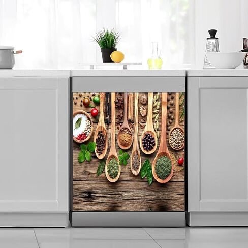 Winter Snow Scene Kitchen Decor Dishwasher Sticker Art Magnet Cover for Door Panels,Christmas Cat Refrigerator Magnetic Dishwasher Cover Decals for Home Appliances,Easy to Trim,23"x17" in Saudi Arabia