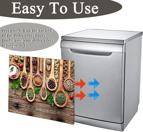 Winter Snow Scene Kitchen Decor Dishwasher Sticker Art Magnet Cover for Door Panels,Christmas Cat Refrigerator Magnetic Dishwasher Cover Decals for Home Appliances,Easy to Trim,23"x17" in Saudi Arabia