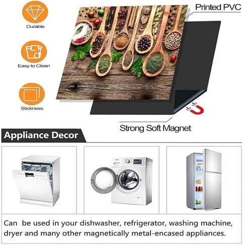 Winter Snow Scene Kitchen Decor Dishwasher Sticker Art Magnet Cover for Door Panels,Christmas Cat Refrigerator Magnetic Dishwasher Cover Decals for Home Appliances,Easy to Trim,23"x17" in Saudi Arabia