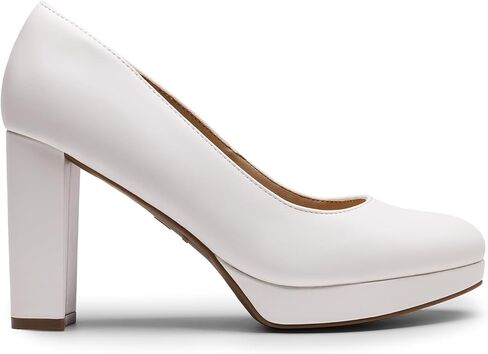 DREAM PAIRS Women's Pumps Closed Round Toe Chunky High Heels Platform Work Comfortable Dress Shoes for Women in Saudi Arabia