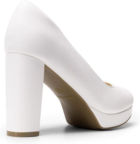 DREAM PAIRS Women's Pumps Closed Round Toe Chunky High Heels Platform Work Comfortable Dress Shoes for Women in Saudi Arabia