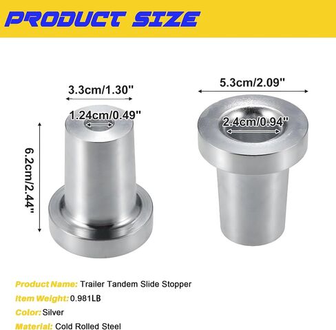 Trailer Tandem Slide Stopper, Locking Pin Tandem Stopper, Slider Stop Lock Pin Tool for Semi Truck, Heavy Duty Steel Construction, Zinc Plated, Cold Rolled Steel in Saudi Arabia