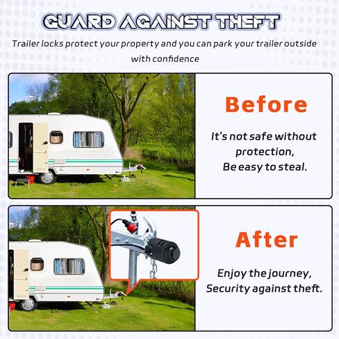 قفل مقطورة 2516 مناسب لمقرنة بمقاس 2-5/16 بوصة، أقفال وصلة مقطورة مضادة للسرقة من الفولاذ شديد التحمل، يناسب قارب مقطورة شاحنة السفر RV in Kuwait