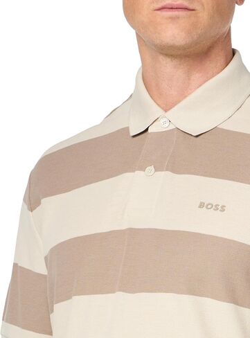 BOSS Men's Printed Cotton Short Sleeve Polo Shirt in Saudi Arabia
