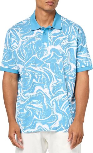 BOSS Men's Printed Cotton Short Sleeve Polo Shirt in Saudi Arabia