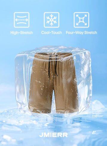 JMIERR Mens Athletic Shorts Knit 4 Way Stretch Short with Zipper Pockets Running Workout Sports Gym Lightweight 7" Shorts in Kuwait